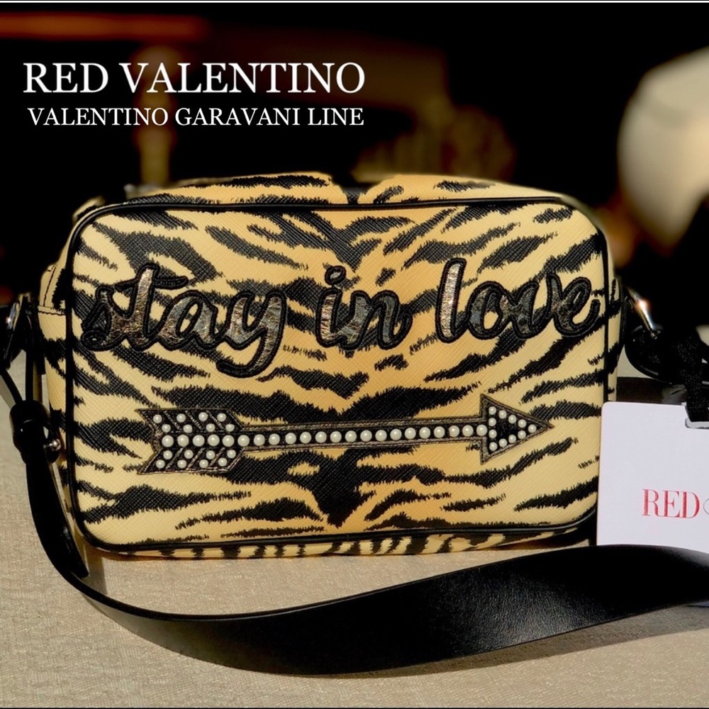 New RED VALENTINO (Valentino Garavani’s line) animal print camera crossbody bag